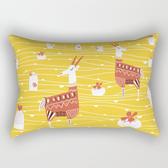Antelope in the desert Rectangular Pillow