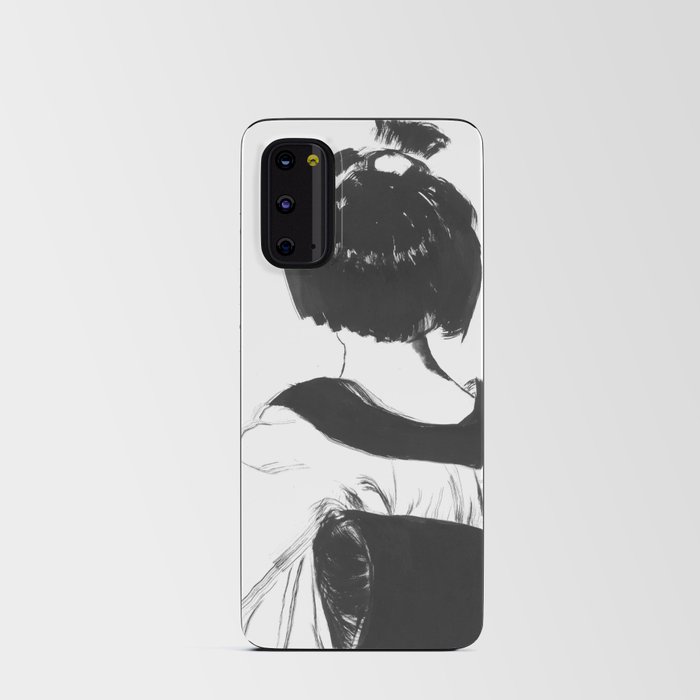 Geisha in Black Ink Android Card Case