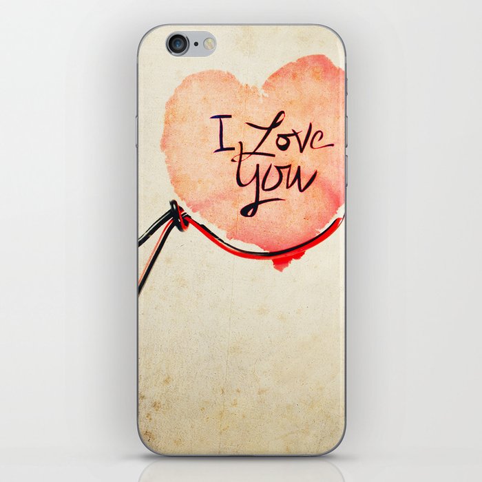 Love heart Message iPhone Skin
