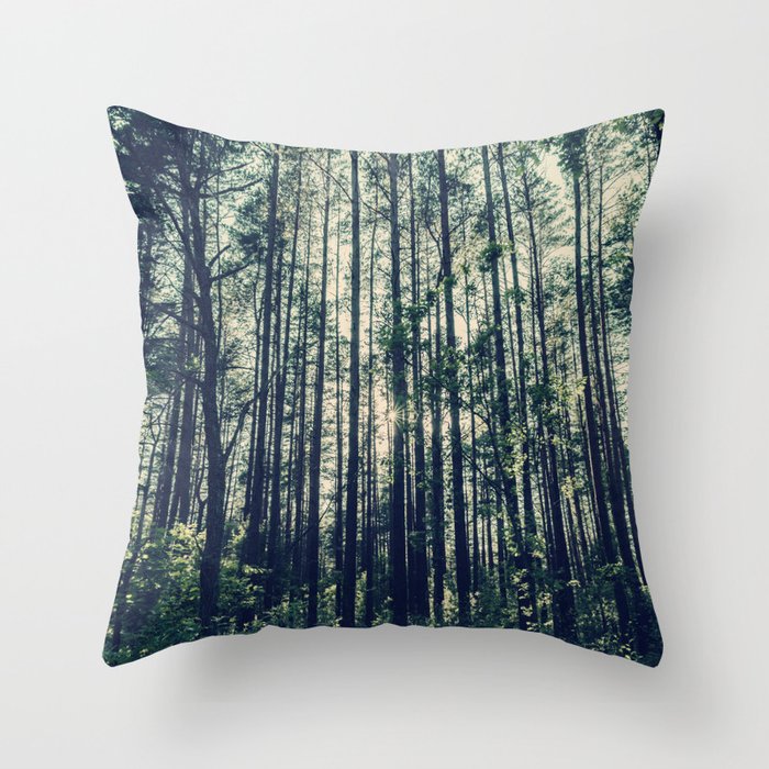 Behind the Trees Throw Pillow