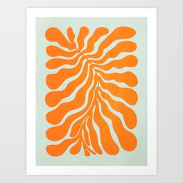 Frozen Sunrise Ferns: Matisse Edition  Art Print