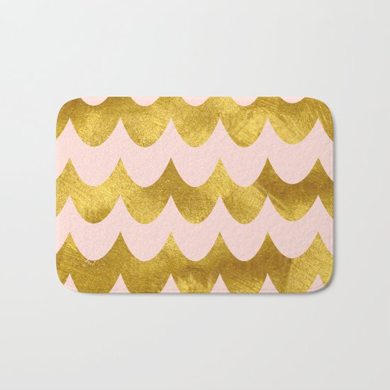 Pink Gold Foil 04 Bath Mat