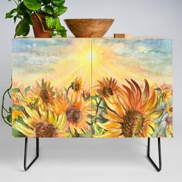 Sunflowers at Sunset Credenza