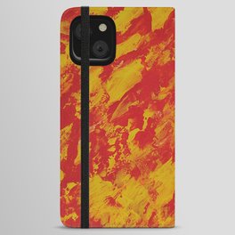 Abstraction Fire Yellow Orange iPhone Wallet Case