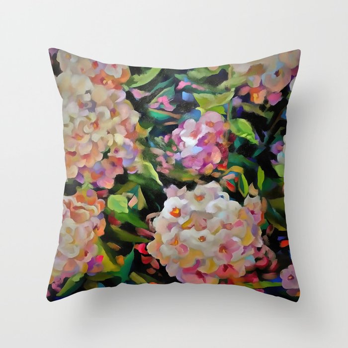 Hydrangea Blossom Throw Pillow