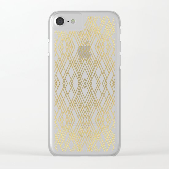 Art Deco Gold Clear iPhone Case