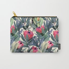 Painted Protea Pattern Carry-All Pouch