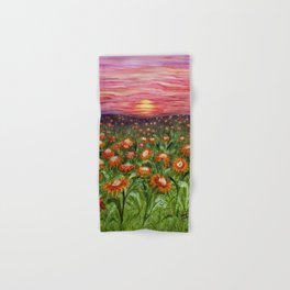 Flower Field at Sunset Hand & Bath Towel
