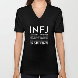 INFJ (black version) V Neck T Shirt