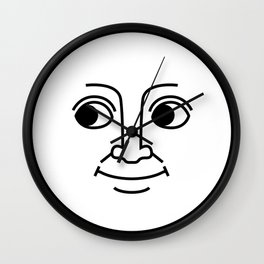 Creepy Moon Face Wall Clock