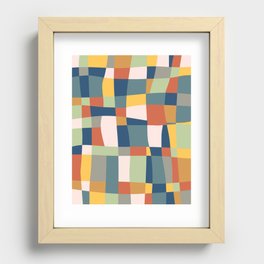 Checkered Prints, Colorful Geometric Recessed Framed Print