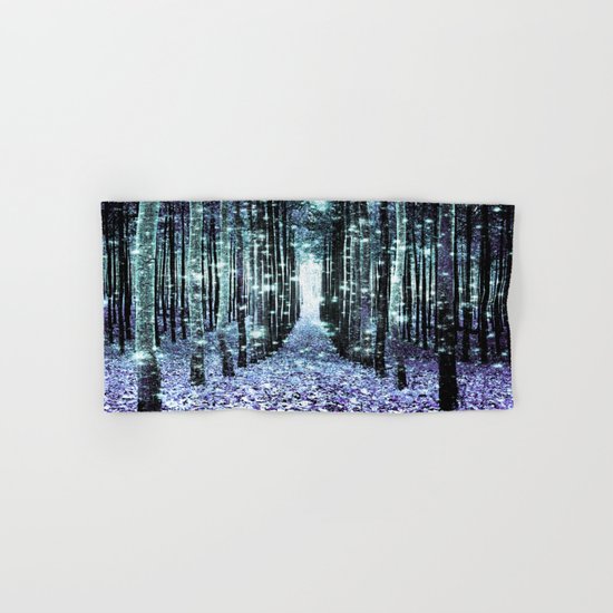 Magical Forest Lavender Aqua/Teal Hand & Bath Towel