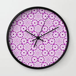 Pink Mandala Kaleidoscope Circles Wall Clock