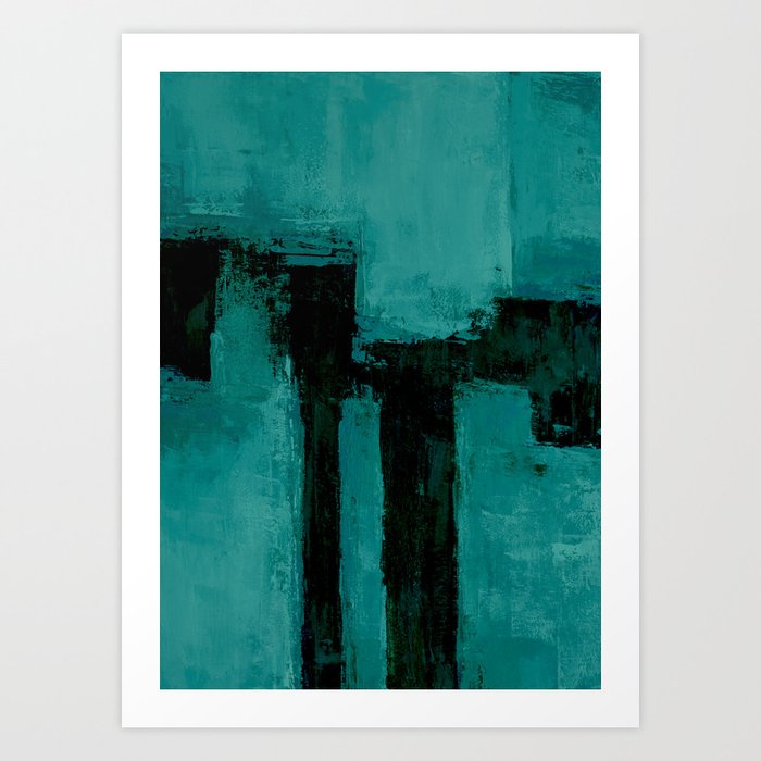turquoise abstract Art Print