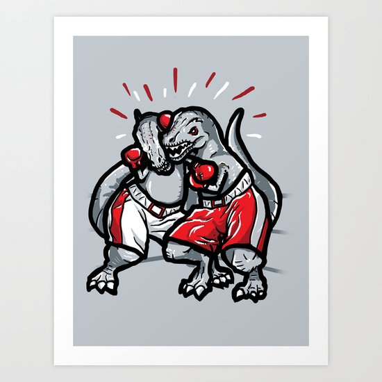 Rumble of the Rexes Art Print