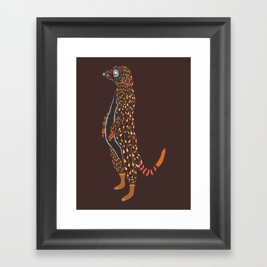 Abstract Meerkat Framed Art Print