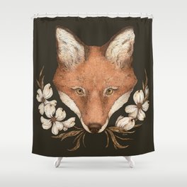 The Fox and Dogwoods Shower Curtain