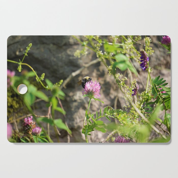 Bumble Bee on Red Clover Photograph Cutting Board