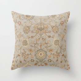 Antique Persian Floral Medallion Vector Painting Throw Pillow