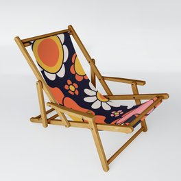 Retro 70s Psychedelic Pattern 07 Sling Chair