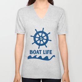 Boat Life V Neck T Shirt