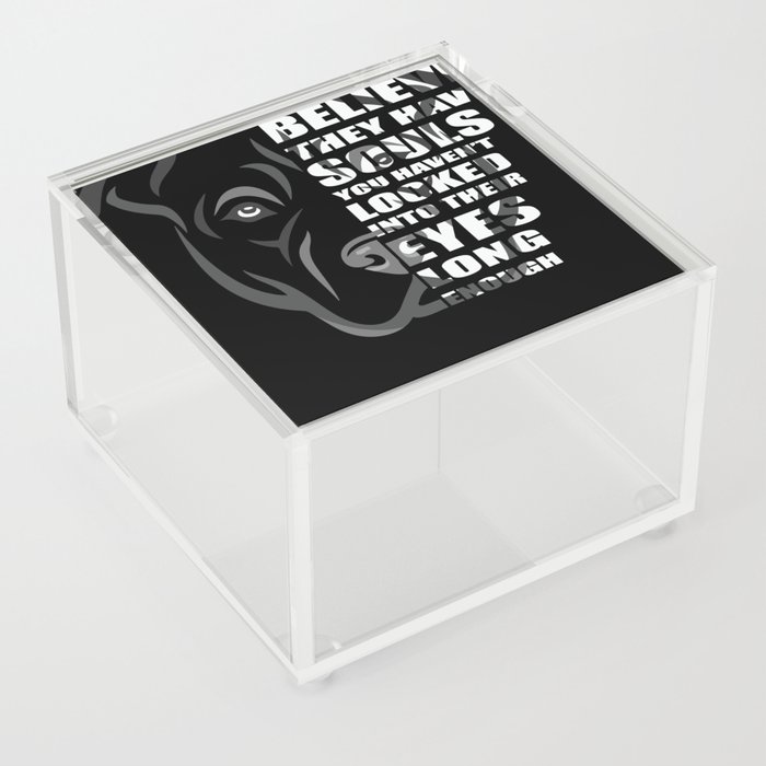 Pitbull soul design, gift for Pitbull lovers & rescuers Acrylic Box