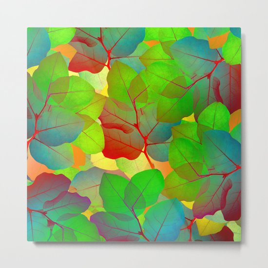 Colored Leaves Metal Print