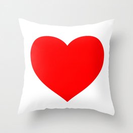 Heart (Red & White) Throw Pillow
