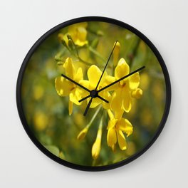 Fragrant Yellow Flowers Of Carolina Jasmine Wall Clock