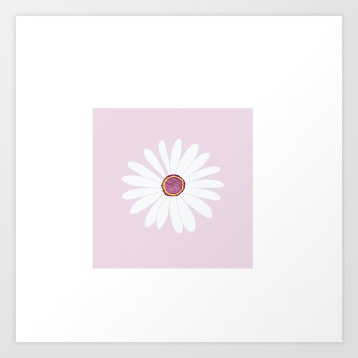 White Daisy flower Art Print