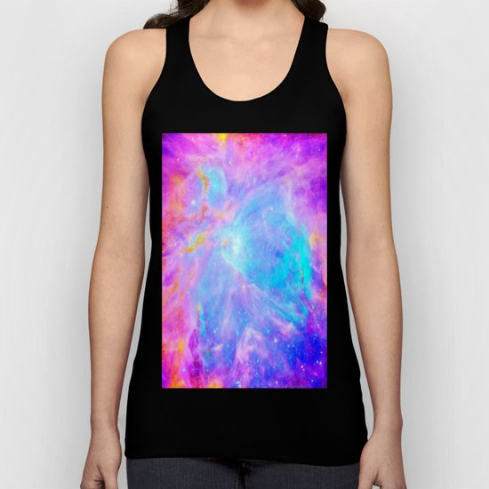 Orion nebulA : Bright Pink & Aqua Unisex Tank Top