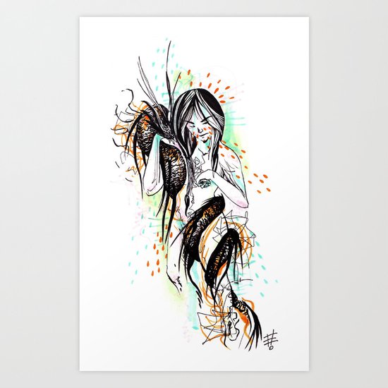 The Dragon Virgo Art Print