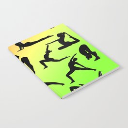 Yoga Poses - Orange Yellow Green collage Notebook