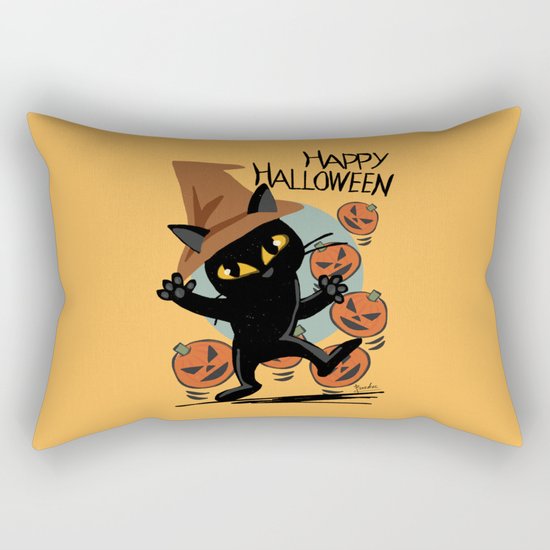 Cat Halloween Rectangular Pillow