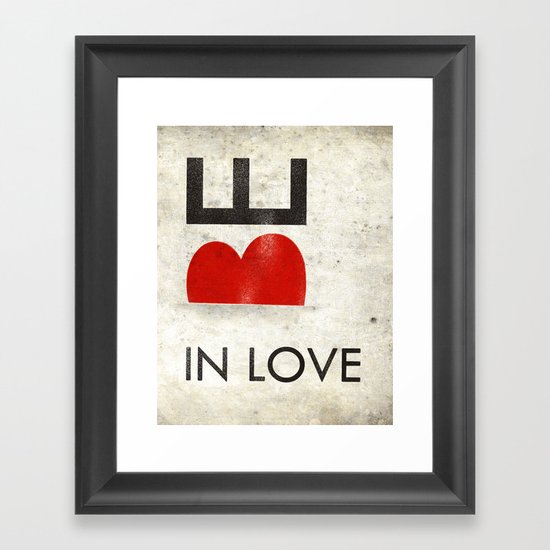 BE IN LOVE Framed Art Print
