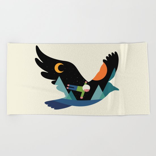 I Believe I Can Fly Beach Towel
