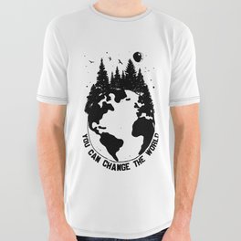 You Can Change The World All Over Graphic Tee