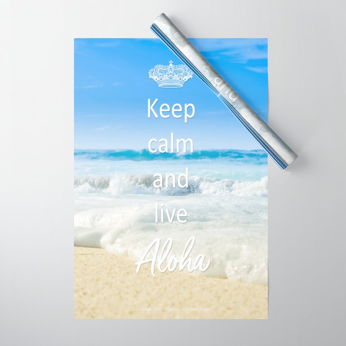 keep calm and live Aloha Wrapping Paper