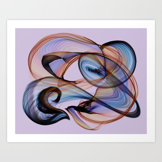 Bird Flame Purple Art Print