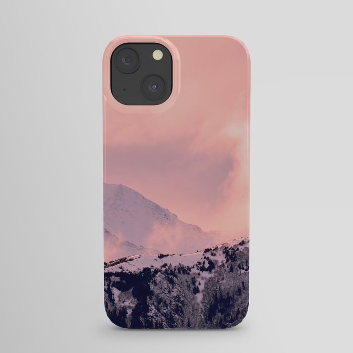Kenai Mts Bathed in Serenity Rose - II iPhone Case