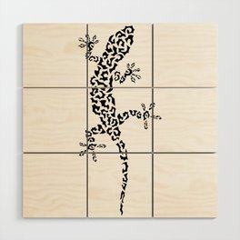 Lizard in shapes Wood Wall Art