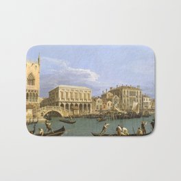Canaletto - View of the Riva degli Schiavoni, Venice Bath Mat | Painting, Landscape, Architecture, Italy, Pontedellapaglia, Venice, Rivadeglischiavoni, Veduta, Oil, Ocean 