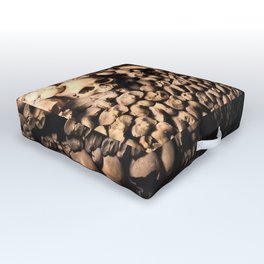 Wall of Souls Outdoor Floor Cushion | Halloween, Gothic, Europe, Travel, Skulls, Photo, Ossuary, Burial, Spooky, France 