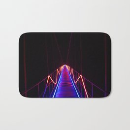 Neon Bridge | Road to nowhere | Path into Darkness | Mystery Pathway | Abstract Bath Mat