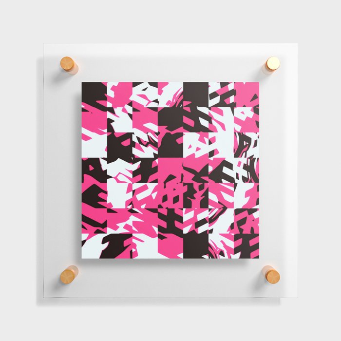 Pink Digital Abstract Floating Acrylic Print