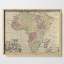 Antique Map of Africa, 1711 Serving Tray