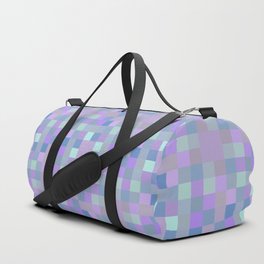 Purple pixel play surface background Duffle Bag