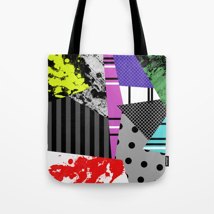 Pick A pattern II - geometric, textured, colourful, splatter, stripes, marble, polka dot, grid Tote Bag