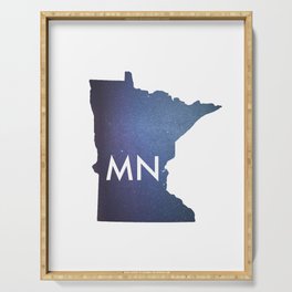 Minnesota Map | Stars and MN Serving Tray