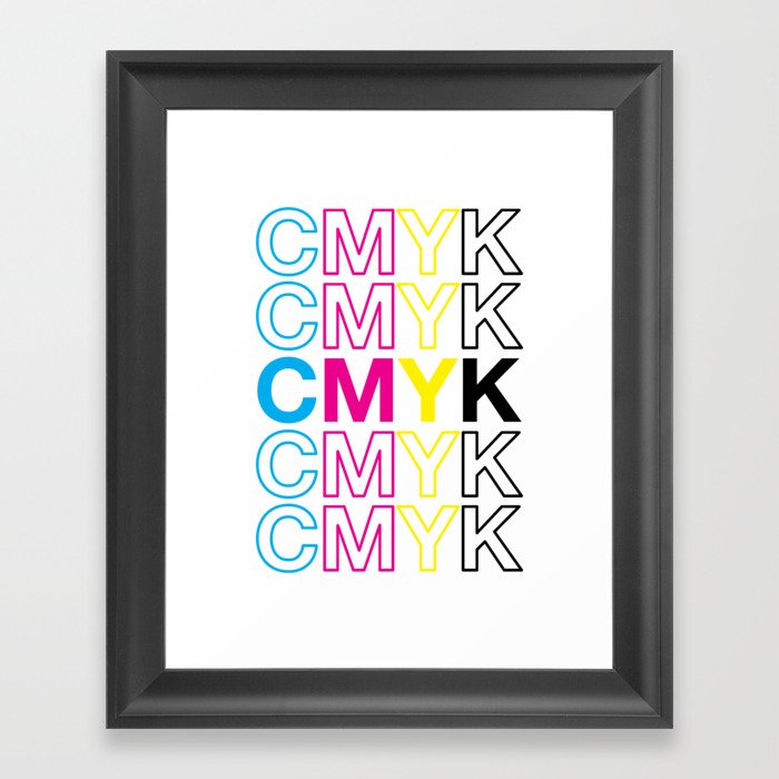 CMYK Repeat Framed Art Print